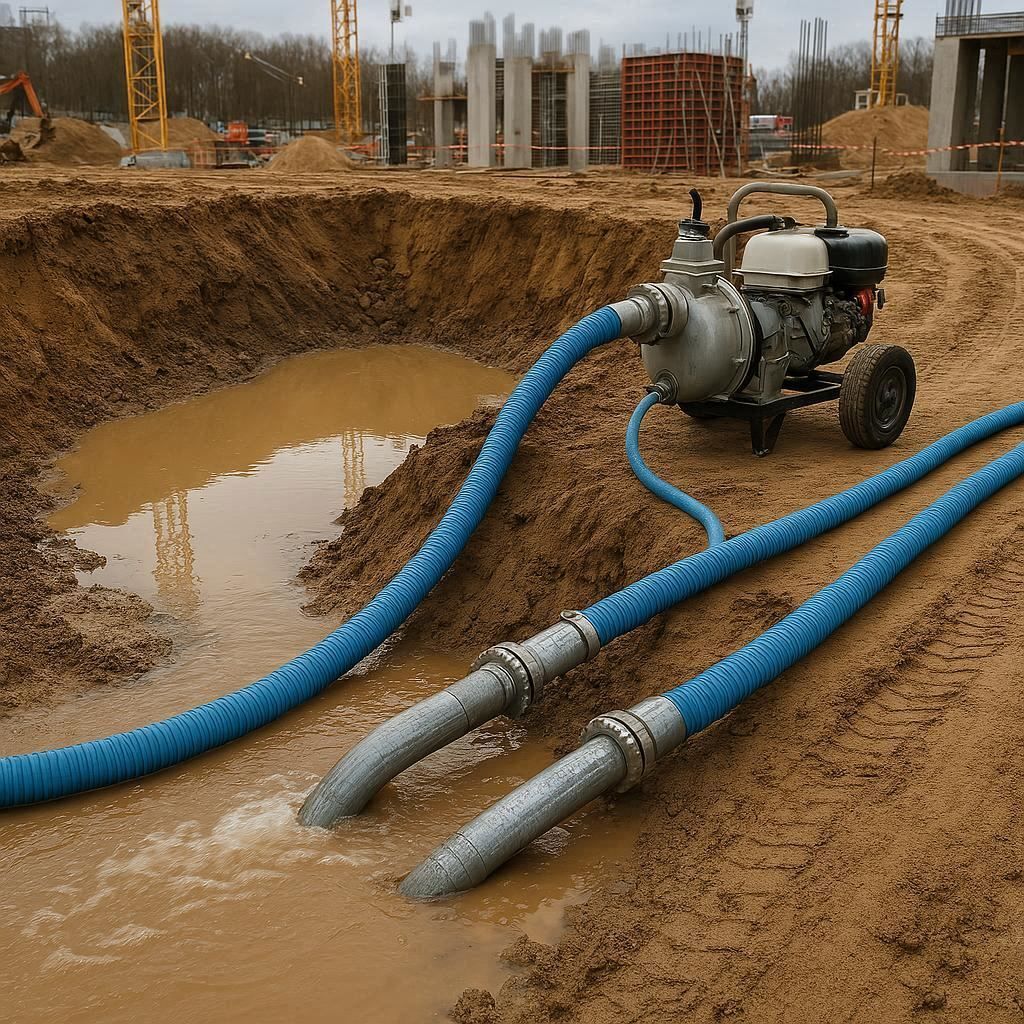 Водопонижение и осушение котлована в Новой Ладоге