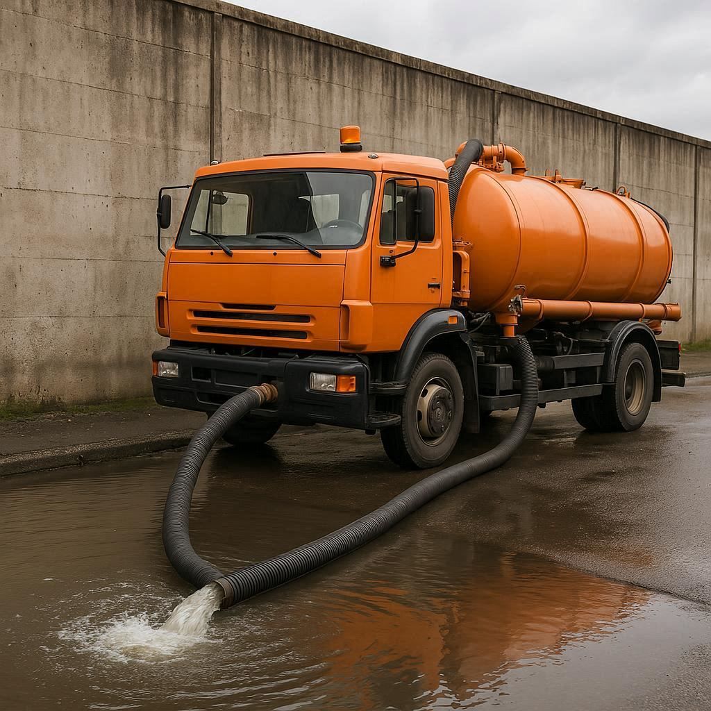 Откачка воды в Новой Ладоге